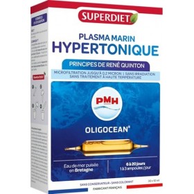 SUPERDIET OLIGOCÉAN – PMH Plasma Marin Hypertonique – Principes de Quinton – Fabrication française – 30 ampoules de 10 ml
