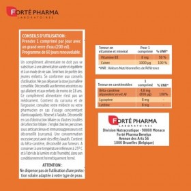 Forté Pharma - Expert Autobronz - Complement alimentaire bronzage, Hâle naturel & Autobronzant sans soleil - Cuivre, Carotte,