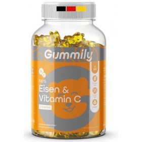 Gummily Fer et vitamine C pour enfants - Sans sucre et végétalien - Délicieux goût dorange sans arrière-goût métallique - Ha