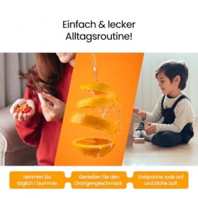 Gummily Fer et vitamine C pour enfants - Sans sucre et végétalien - Délicieux goût dorange sans arrière-goût métallique - Ha