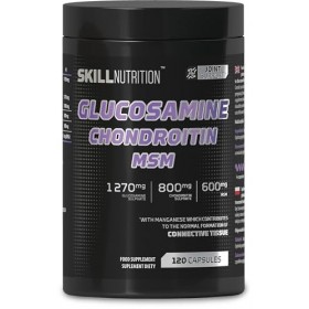 SKILL Nutrition Glucosamine Chondroïtine MSM | 120 gélules | Formule pour le soutien articulaire avec MSM, glucosamine et cho
