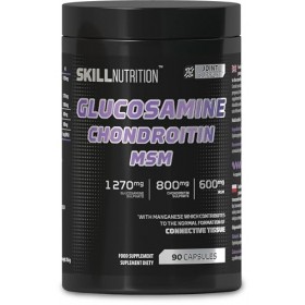 SKILL Nutrition Glucosamine Chondroïtine MSM | 90 gélules | Formule pour les articulations avec MSM, glucosamine, chondroïtin