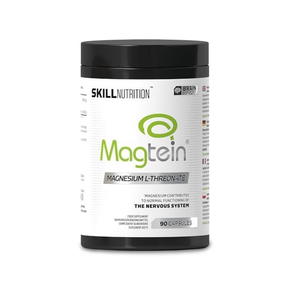 SKILL Nutrition Magtein Magnésium L-thréonate | 90 gélules | Formule cliniquement testée et hautement biodisponible | Favoris