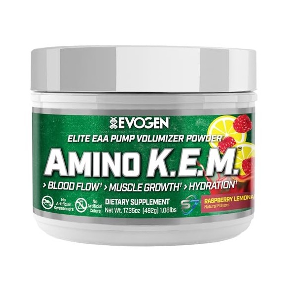 Evogen Amino K.E.M. EAA, Raspberry Lemonade - 480g
