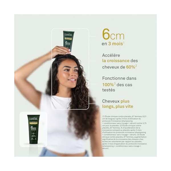 LUXEOL- Routine Gummies Croissance In & Out - Force & Croissance des Cheveux - Gummies Force & Croissance + Shampooing, Après...