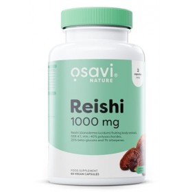 Osavi Reishi 1000 mg – 60 Gélules Véganes | Extrait de Ganoderma lucidum standardisé | 40% polysaccharides, 25% bêta-glucanes
