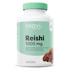 Osavi Reishi 1000 mg – 120 Gélules Véganes | Extrait de Ganoderma lucidum standardisé | 40% polysaccharides, 25% bêta-glucane