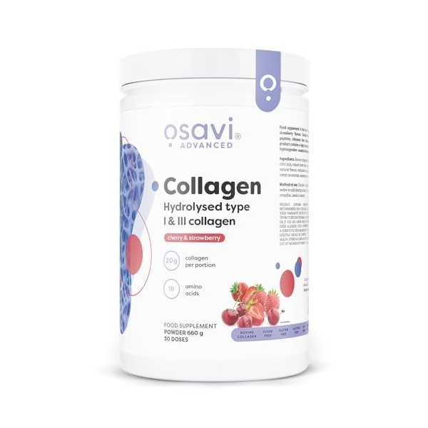 Osavi Collagen Hydrolysed Type I & III, Cherry & Strawberry - 660g