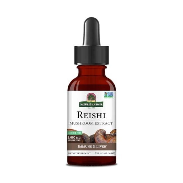 Naturals Answer RriMushExtract1000 mg sans alcool, 30 ml, fluide