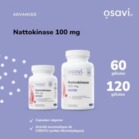 Osavi Nattokinase 100 mg – 60 gélules végétaliennes | FERMOKINASE™ issu du natto soja fermenté, Bacillus subtilis | Activit