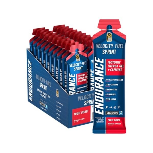 Applied Nutrition Endurance Sprint Isotonic Energy Gel + Caffeine, Fruit Burst - 20 x 60g