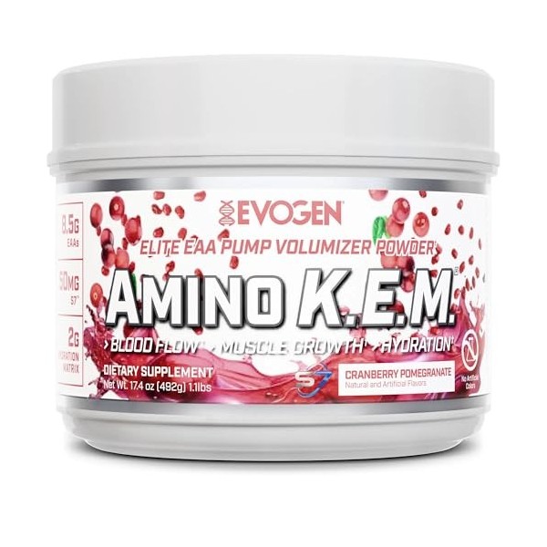 Evogen Amino K.E.M. EAA, Cranberry Pomegranate - 492g