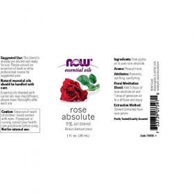 NOW Foods Essential Oil, Rose Absolute Oil - 30 ml.