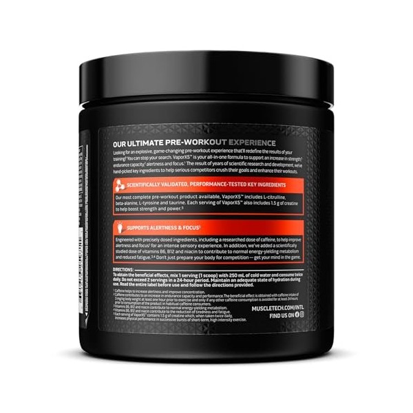 MuscleTech Vapor X5 Pre-Workout, Blue Razz Freeze - 252g