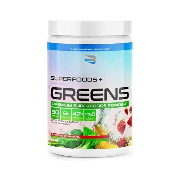 Believe Supplements Superfoods + Greens Strawberry Banana 300 g