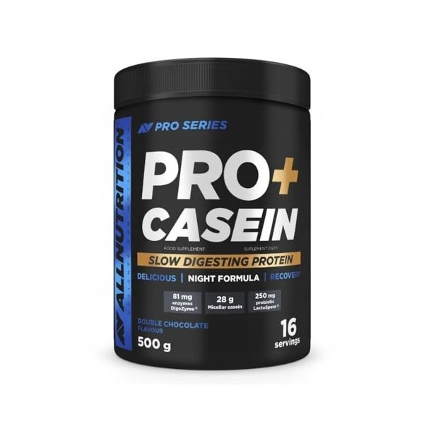 Allnutrition Pro+ Casein, Double Chocolate - 500g Multi-minéraux