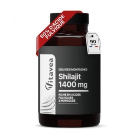 Shilajit 1400mg - Shilajit Pur de lHimalaya - Hautement dosé en Acides Fulviques 50% et Acides Humiques 12% - Immunité, 