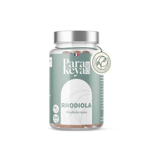 Parakeya - Rhodiola 300 mg - 60 gélules - Complément alimentaire Oligo-éléments