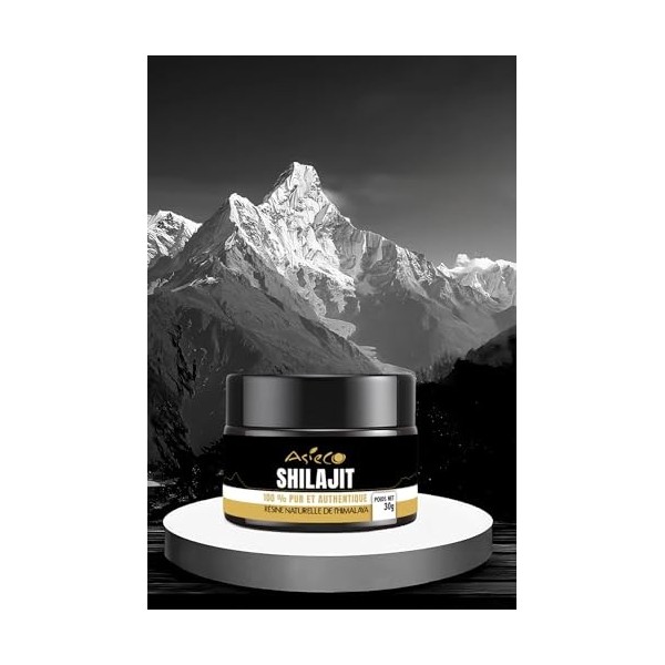 Asieco® Shilajit de l’Himalaya – Résine naturelle – 30 g – Pot
