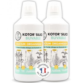 KOTOR SILICE BUVABLE 1L | Lot de 2 | Silicium Organique Naturel et Francais | Fortement Dosé | Articulations, Os, Cartilages,
