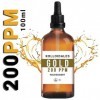 Or colloïdal 200 ppm 100 ml - Dispersion Premium en verre brun pharmaceutique avec pipette de précision - Technologie de pa