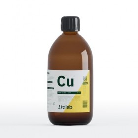 Cuivre Oligo-Élément - Livlab - 500 ml - Flacon Verre – Solution Ionique Stabilisée – Eau Déminéralisée – Sans Additifs