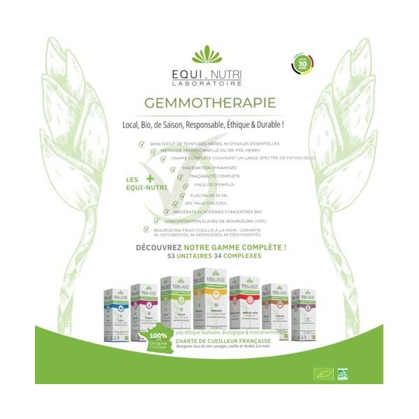 Macerat mère de bourgeons BIO dolivier 30 ml gemmothérapie EQUI-NUTRI LABORATOIRE