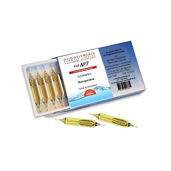 BIOLIGO Préparation en oligoéléments - POE N°7 - Fleur doranger - Manganèse - 20 ampoules de 2ml