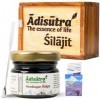 Adisutra – Résine Shilajit | Qualité testée avec de lacide fulvique et des oligo-minéraux | Shilajit pur pour homme et femme
