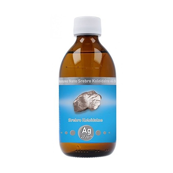 Argent nano colloïdal non ionique Ag 25ppm 300ml Vitacolloids