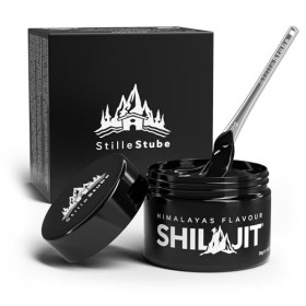 StilleStube Shilajit Resin 30 g – 100 % pure résine de lHimalaya avec 85 minéraux, acide fulvinique et humique – Pot en verr