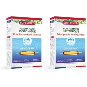 OLIGOCÉAN – PMI Plasma Marin Isotonique – Principes de Quinton – Fabrication française – 20 ampoules de 10 ml Lot de 2 Oligo...