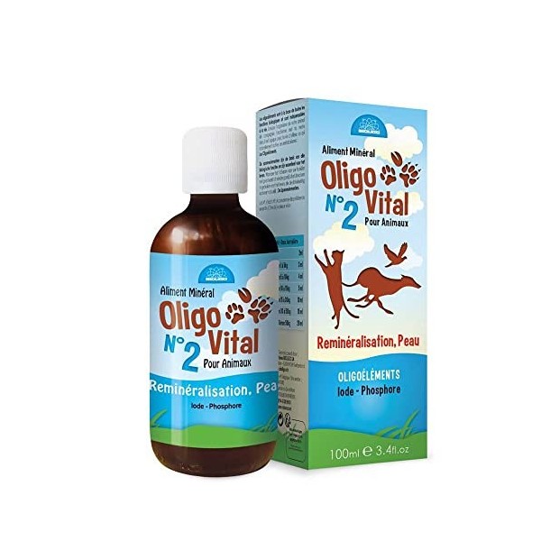 Oligovital N°2 - Oligoéléments pour animaux - Reminéralisation - 100 ml - Bioligo