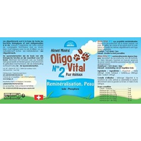 Oligovital N°2 - Oligoéléments pour animaux - Reminéralisation - 100 ml - Bioligo