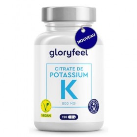 Citrate de Potassium 2210mg, Pour la Fonction Musculaire, Système Immuntaire et le Système Nerveux, 800mg de Potassium Élémen