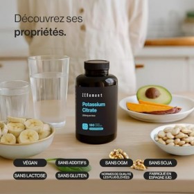 Citrate de Potassium 2105 mg par Dose 800 mg de Potassium Élémentaire en 2 gélules – 180 Gélules pour 3 Mois – Soutien Musc