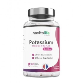 Citrate de Potassium Complex 1800 mg + Chlorure de Potassium 600 mg | Double Action Premium, Complément Sportif, Maintien Mus