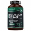 Nutravita Potassium Citrate 525 mg avec Vitamine C - 150 Comprimés Vegan, pour 3 mois - Fonctionnement Musculaire Normal - Ci