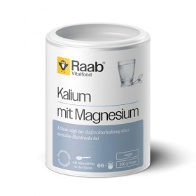 Raab Vitalfood Potassium avec poudre de magnésium 200 g - Pour les nerfs, la fonction musculaire et le potassium pour la pr