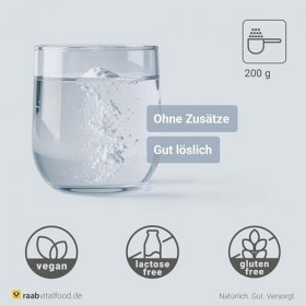 Raab Vitalfood Potassium avec poudre de magnésium 200 g - Pour les nerfs, la fonction musculaire et le potassium pour la pr