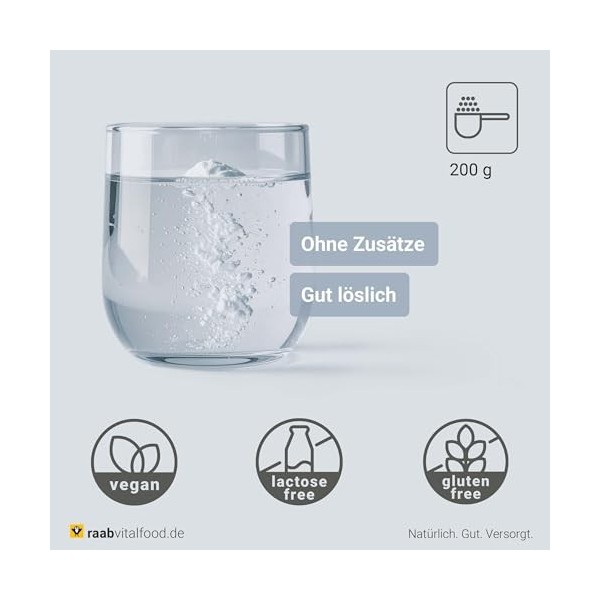 Raab Vitalfood Potassium avec poudre de magnésium 200 g - Pour les nerfs, la fonction musculaire et le potassium pour la pr