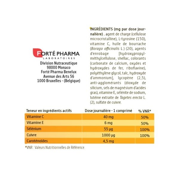 Forté Pharma - Expert Solaire Préparateur Intense 3P - Complement alimentaire bronzage 3en1 - Préparateur solaire Protège Pro