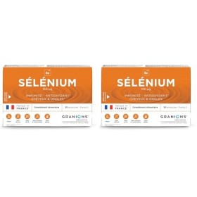 Granions® SÉLÈNIUM 150 µg - 30 ampoules : 30 jours - Immunité - Antioxydant - Cheveux & ongles - 150 µg de Sélénium - Made in...