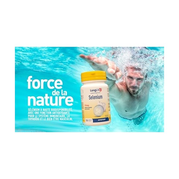 LongLife® Sélénium | Complément de sélénium haute biodisponibilité | Système immunitaire, fertilité masculine, cheveux et ong