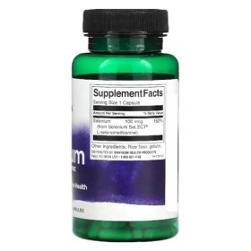 Swanson - Albion Selenium Complex - Sélénium L-Sélénométhionine | Soutien Antioxydant & Système Immunitaire - 200 Capsules
