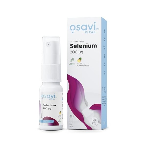 Selenium Oral Spray, 200mcg Pineapple - 25 ml. Sélénium