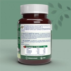JUVAMINE - Gummies Cheveux 2-en-1 - Beauté et Santé du cheveu - Antioxydant - Sélénium - Vitamine B8 - Zinc - Vitamine B6 - V