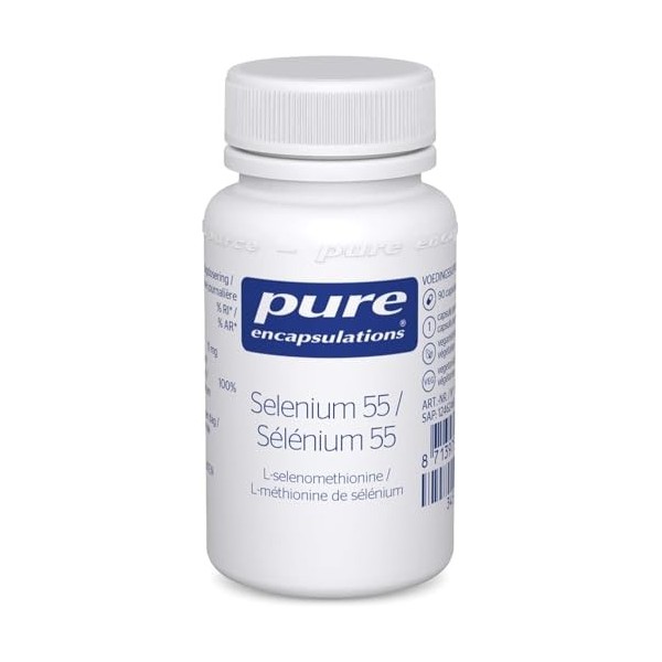 Pure Encapsulations - Sélénium 55 - L-Méthionine de Sélénium - Oligo-Élément & Antioxydant - Aide au Fonctionnement Normal du