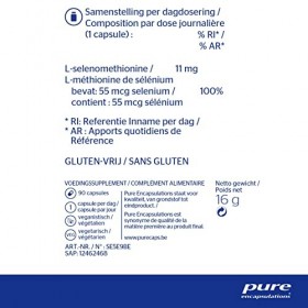 Pure Encapsulations - Sélénium 55 - L-Méthionine de Sélénium - Oligo-Élément & Antioxydant - Aide au Fonctionnement Normal du