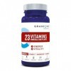 GRANIONS 23 VITAMINES, MINERAUX, PLANTES ENERGIE | 150 µg dIODE 100% des AR | Vit A B C D3 E + oligoelements Zinc Magnesium 